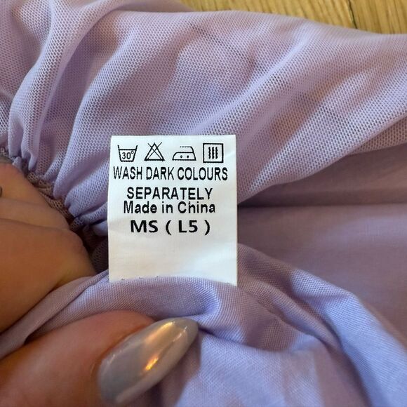 Lavender Women's Corset Style Top - Picture 5 of 6